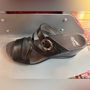 Dansko Ana Glazed Kid Leather Black
